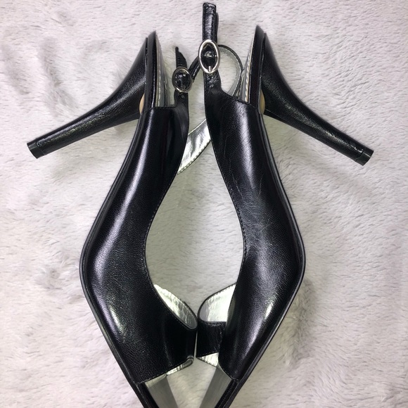 NWOT Nine West Sling Back Leather Sandals - Picture 5 of 7